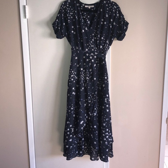 blue and white star dress